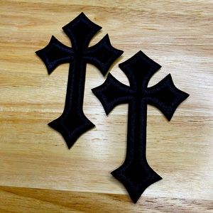 Black Cross patches (pair)